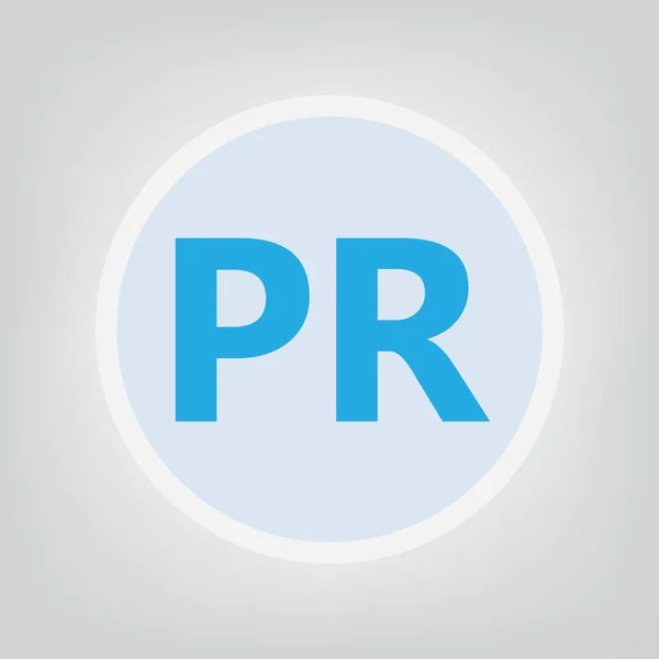 PR (Public Relations) acronym- vector illustration