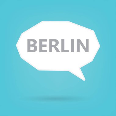 Berlin bir konuşma balonu-vektör çizim üzerinde