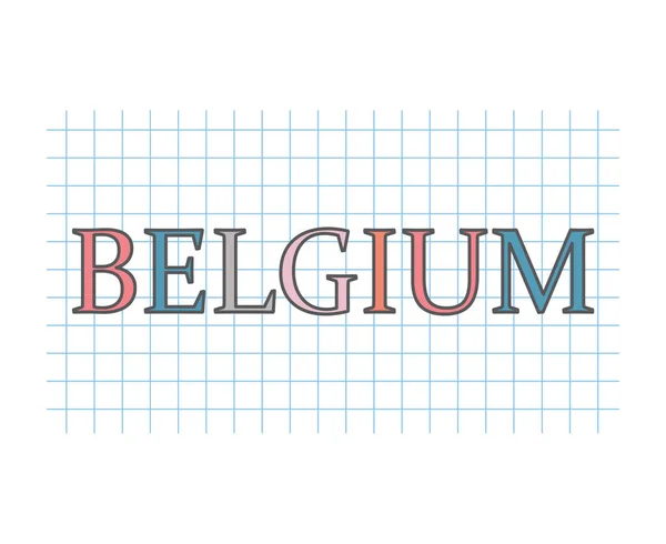Belgium Kockás Papír Textúra Vektor Illusztráció — Stock Vector