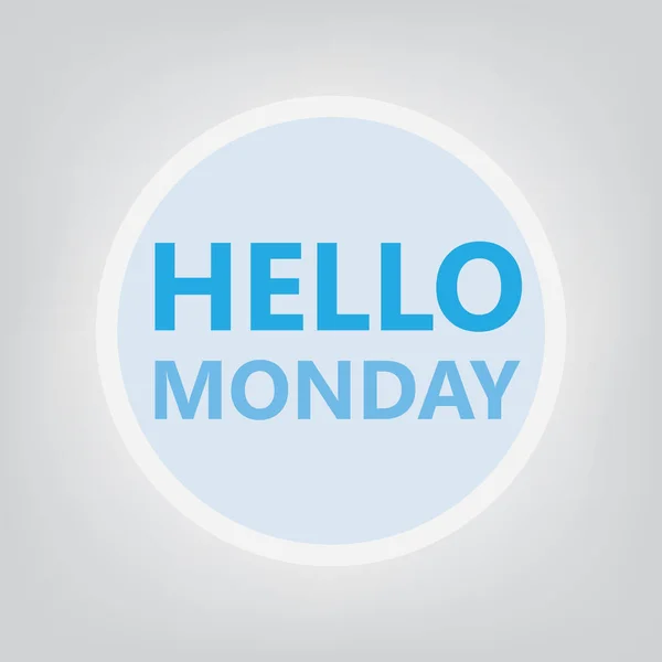 Hello Monday Conceptept Vector Illustration — 스톡 벡터