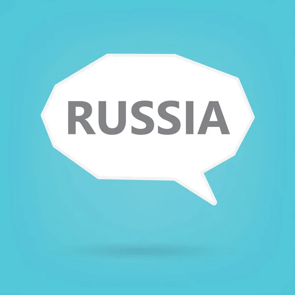 Rusya Üzerinde Bir Konuşma Balonu Vektör Çizim — Stok Vektör