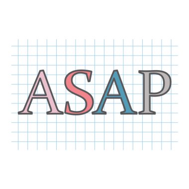 Asap (mümkün olduğunca) Kareli Kağıt kağıda yazılı kısaltma