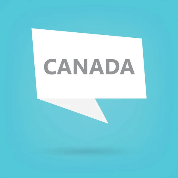 Canada Mot Sur Discours Bulletin Illustration Vectorielle — Image vectorielle