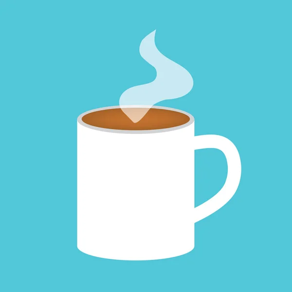 Hot Coffee Cup Icon Vector Illustration - Stok Vektor