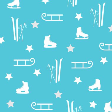 Kış sporları arka plan-vektör çizim