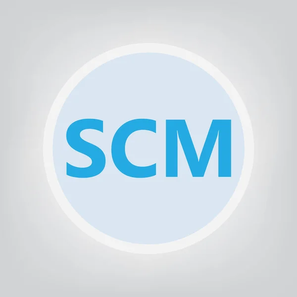 Scm Supply Chain Management Akronym Vektor Abbildung — Stockvektor