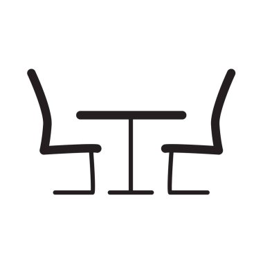 masa ve sandalyeler simge vektör çizim