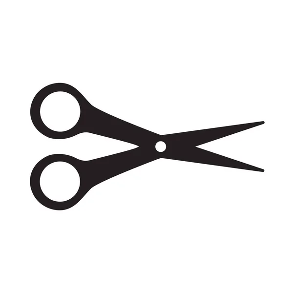 Black Scissors Icon Vector Illustration — Stock Vector