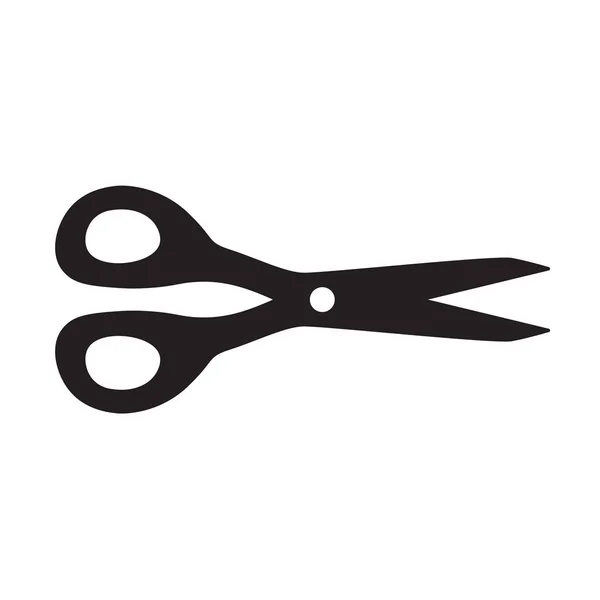 Black Scissors Icon Vector Illustration — Stock Vector