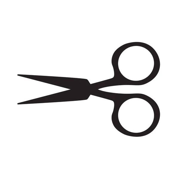 Black Scissors Icon Vector Illustration — Stock Vector