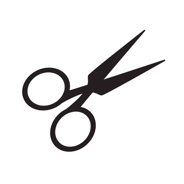 Black Scissors Icon Vector Illustration — Stock Vector