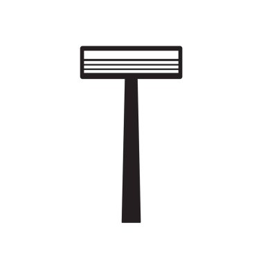 Tek kullanımlık tıraş jilet simge vektör çizim