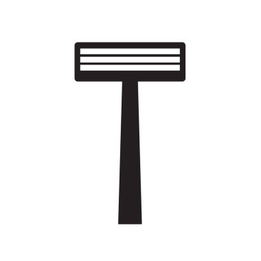 Tek kullanımlık tıraş jilet simge vektör çizim