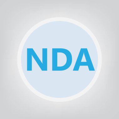 Nda (sigara gizlilik anlaşması) kısaltma-vektör çizim