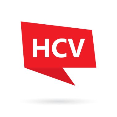 Bir konuşma balonu-vektör çizim söylememle HCV (Hepatit C virüsü)