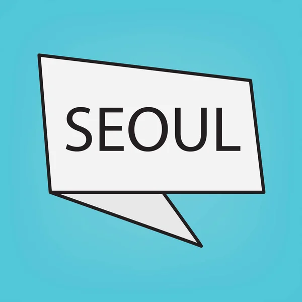 Seoul Word Een Sticker Vector Illustratie — Stockvector
