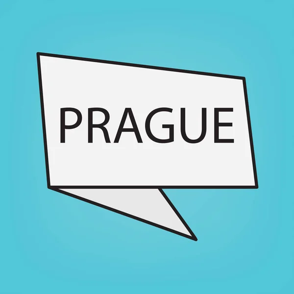 Prager Wort Auf Einer Aufkleber Vektorillustration — Stockvektor