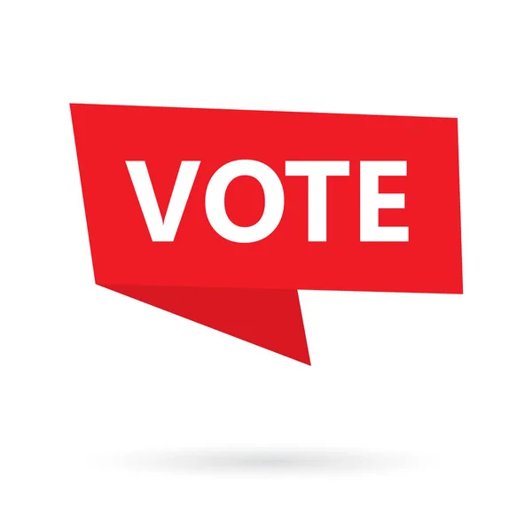 Ψηφοφορία Λέξη Μια Ομιλία Φούσκα Διανυσματικά Εικονογράφηση — Διανυσματικό Αρχείο