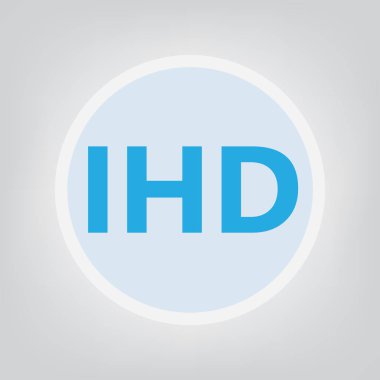 IHD (iskemik kalp hastalığı) kısaltma-vektör çizim