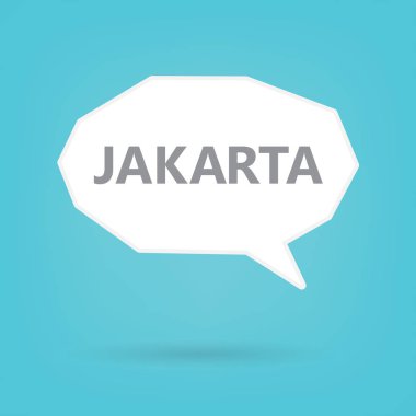 Jakarta kelime konuşma balonu-vektör çizim