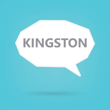 Kingston kelime konuşma balonu-vektör çizim