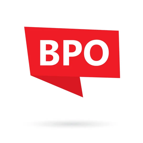Acroniem Van Bpo Business Process Outsourcing Een Sticker Vector Illustratie — Stockvector