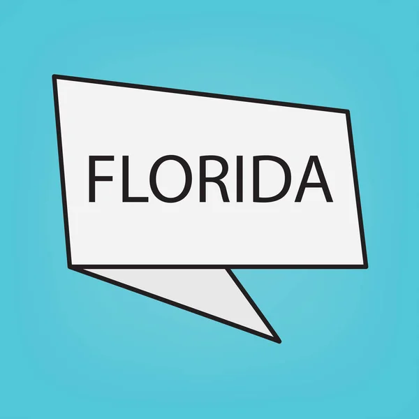 Florida Slovo Štítku Vektorové Ilustrace — Stockový vektor
