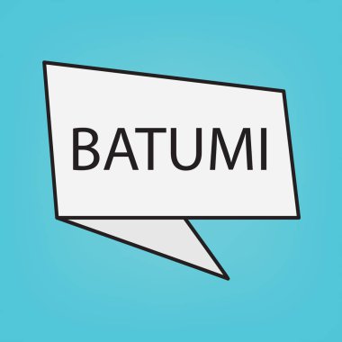 Batum kelime üzerinde bir etiket-vektör çizim