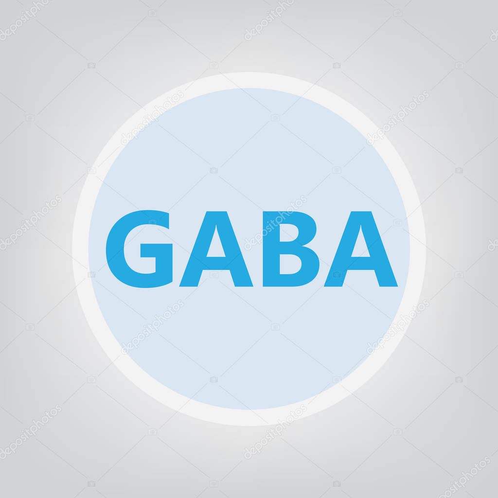 GABA (gamma-Aminobutyric acid) acronym- vector illustration