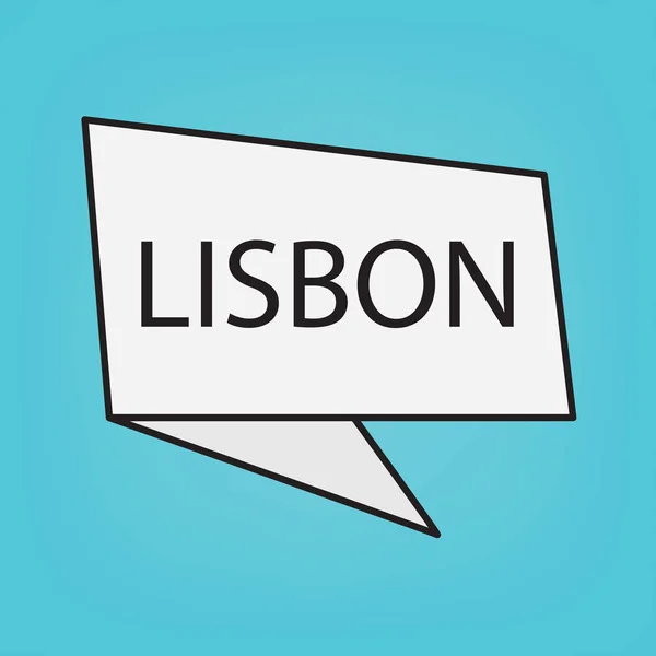 Palavra Lisboa Sobre Uma Vinheta Ilustração Vetorial — Vetor de Stock