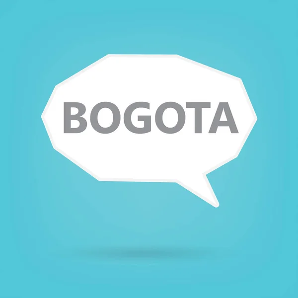 Μπογκοτά Λέξη Μια Ομιλία Φούσκα Διανυσματικά Εικονογράφηση — Διανυσματικό Αρχείο