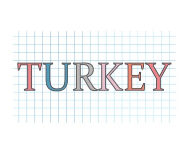 Kareli kağıt doku-vektör çizim Türkiye haber