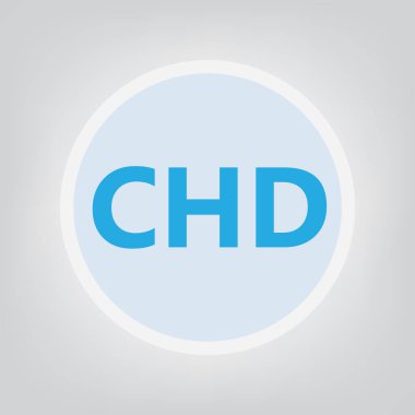 KKH (konjenital kalp defekti) kısaltma-vektör çizim