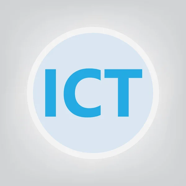 Acronimo Ict Tecnologie Dell Informazione Della Comunicazione Illustrazione Vettoriale — Vettoriale Stock