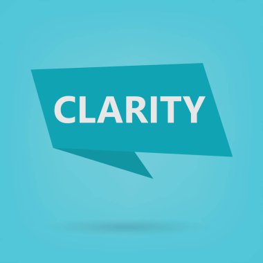 bir etiket-vektör çizim üzerinde netlik kelime