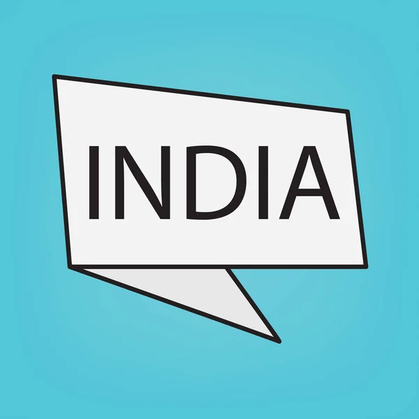 Indien Ordet Ett Klistermärke Vektor Illustration — Stock vektor