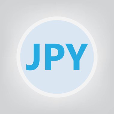 JPY (Japon yeni) kısaltma-vektör çizim