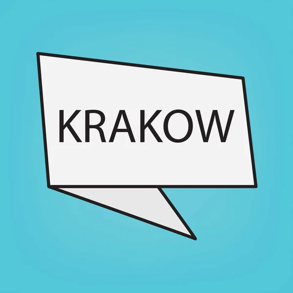 Kraków Słowo Naklejce Wektorowej — Wektor stockowy