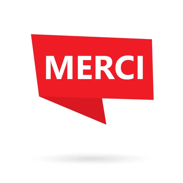 Merci Gracias Francés Acrónimo Una Ilustración Sticker Vector — Vector de stock