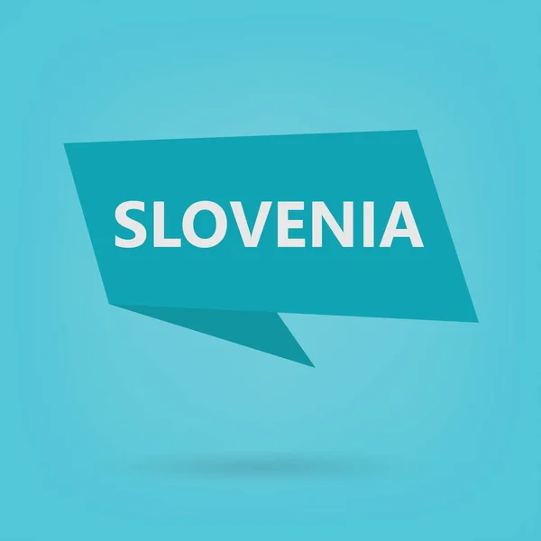 Slovenia Word Sticker Vector Illustration — Stock Vector