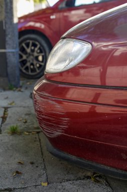 çizik araba fender closeup