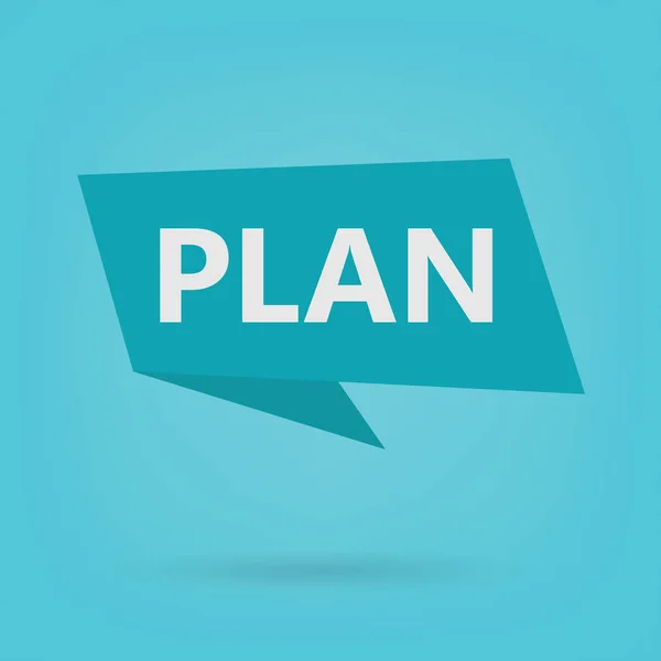 Plan Word Sticker Vector Illustration — Stock Vector