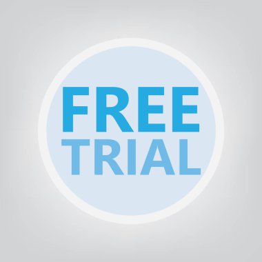 Ücretsiz deneme kavramı-vektör çizim
