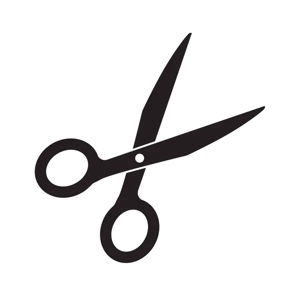Black Scissors Icon Vector Illustration — Stock Vector