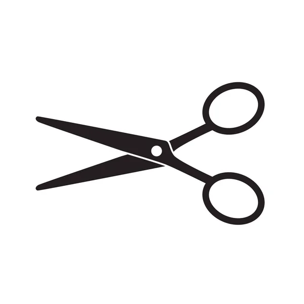 Black Scissors Icon Vector Illustration — Stock Vector