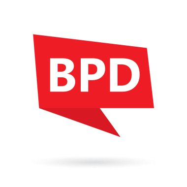 Bir konuşma balonu-vektör çizim söylememle BPD (sınır çizgisi kişilik bozukluğu)