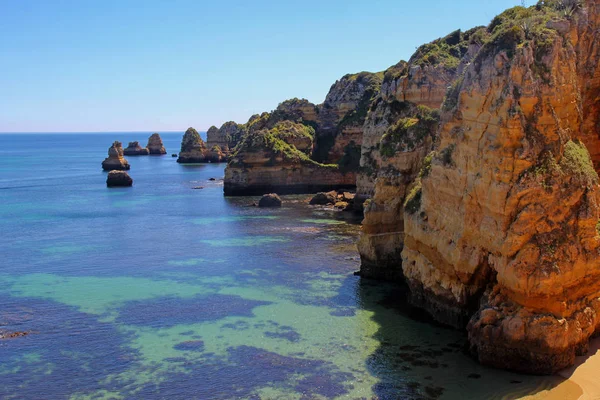 Beautiful Dona Ana Beach Lagos Algarve Portugal — Stock Photo, Image