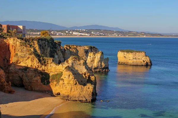 Beautiful Cliffs Lagos Algarve Portugal — Stock Photo, Image