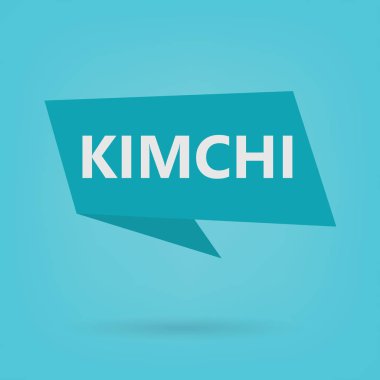 Kimchi kelime üzerinde bir etiket-vektör çizim