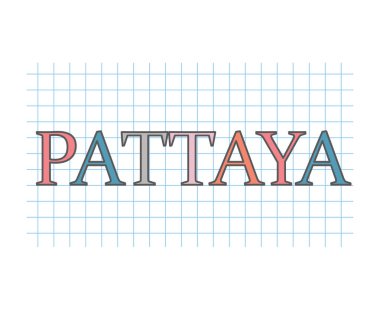 Pattaya söylentilere göre kareli kağıt doku-vektör çizim